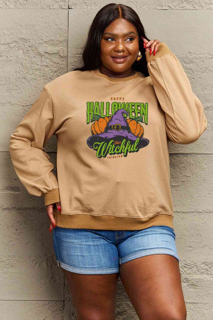 Full Size Witch Hat Graphic Sweatshirt