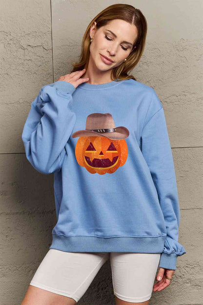 Full Size Graphic Dropped Shoulder Sweatshirt