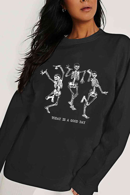 Full Size TODAY IS A GOOD DAY Graphic Sweatshirt