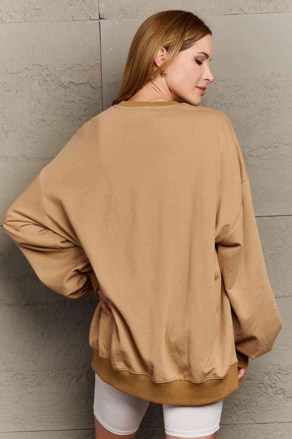 Full Size Graphic Round Neck Sweatshirt