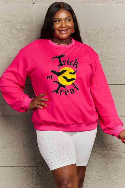 Full Size TRICK OR TREAT Graphic Sweatshirt