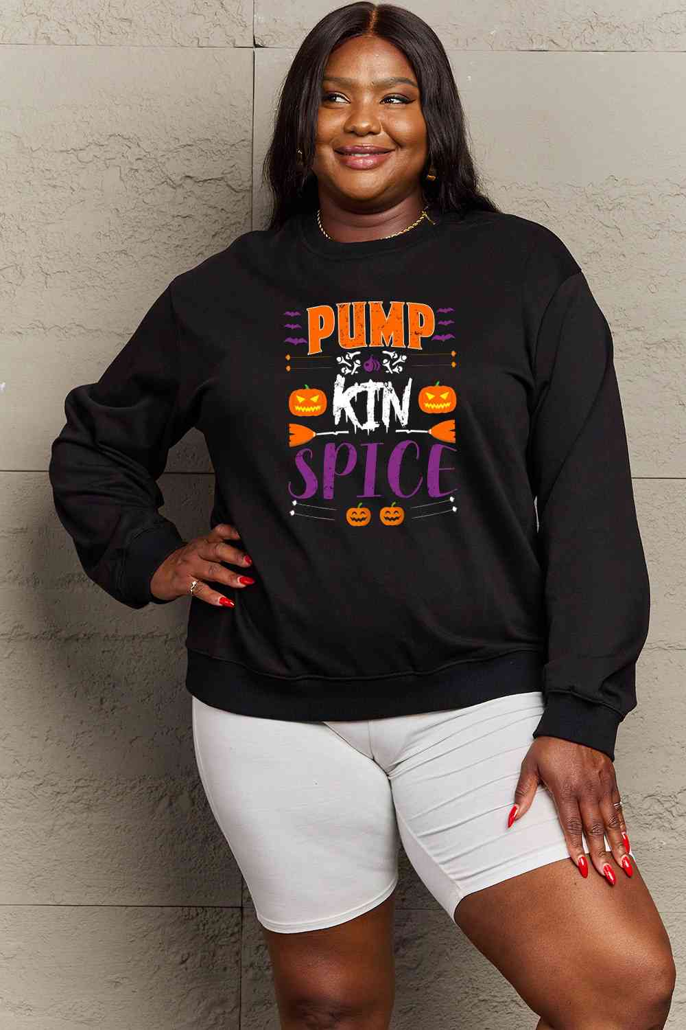 Full Size PUMPKIN SPICE Graphic Sweatshirt