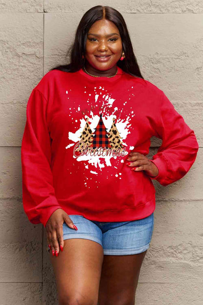 Full Size MERRY CHRISTMAS Graphic Sweatshirt