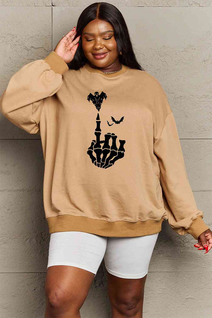 Full Size Halloween Element Graphic Sweatshirt