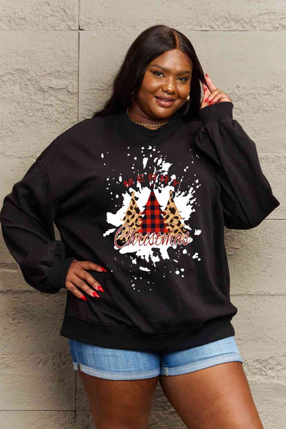Full Size MERRY CHRISTMAS Graphic Sweatshirt