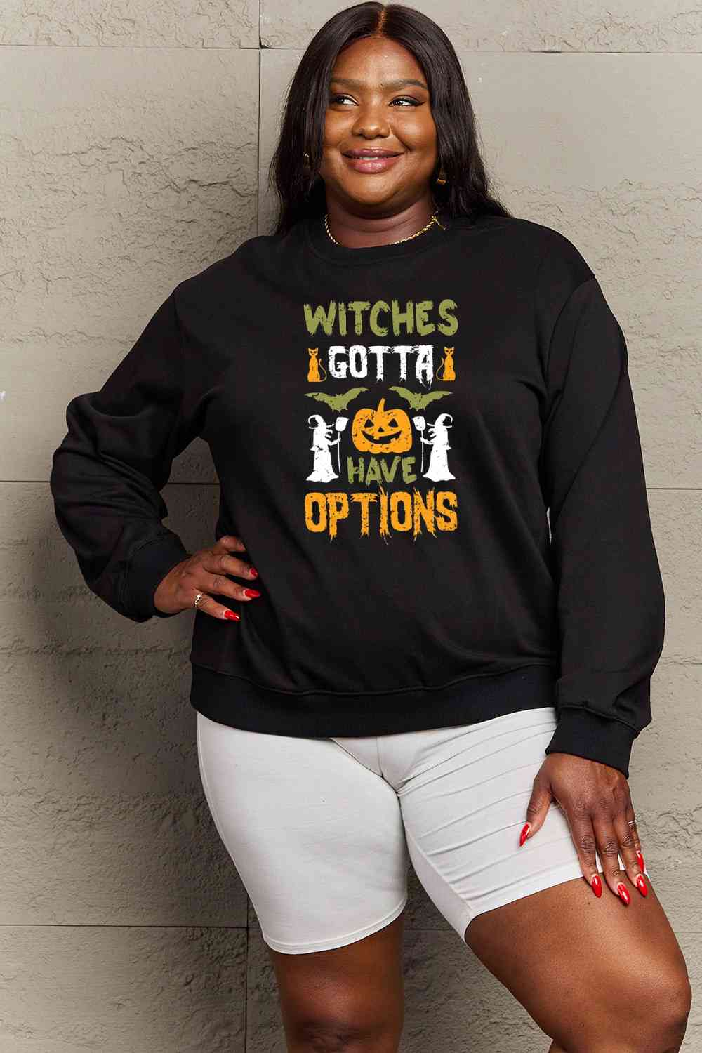 Full Size Graphic Drop Shoulder Sweatshirt
