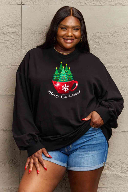 Full Size MERRY CHRISTMAS Graphic Sweatshirt