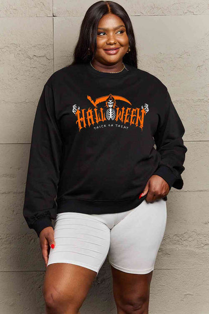 Full Size HALLOWEEN TRICK OR TREAT Graphic Sweatshirt