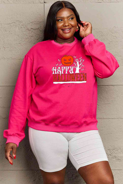 Full Size HAPPY HALLOWEEN Graphic Sweatshirt