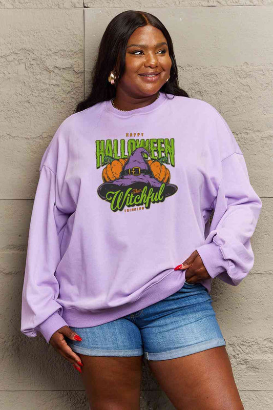 Full Size Witch Hat Graphic Sweatshirt