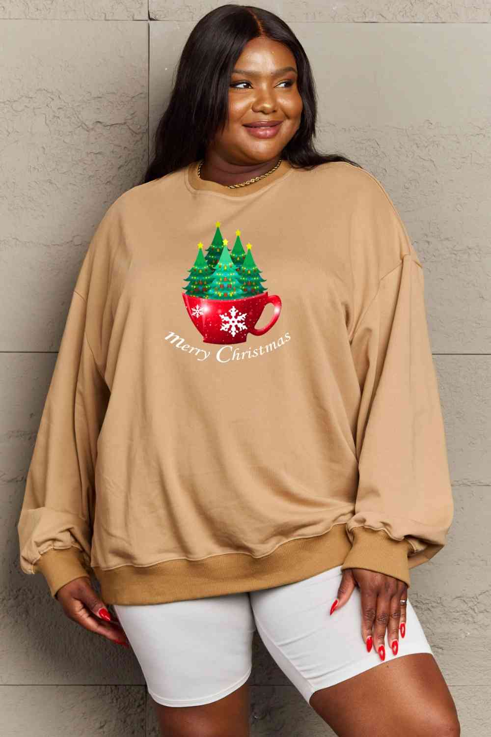 Full Size MERRY CHRISTMAS Graphic Sweatshirt
