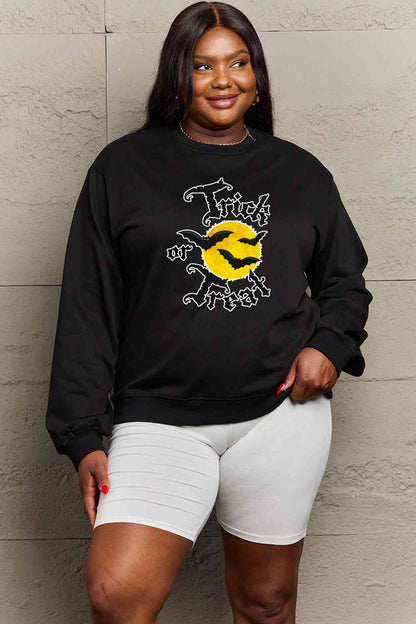 Full Size TRICK OR TREAT Graphic Sweatshirt