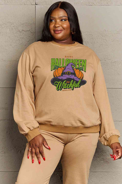 Full Size Witch Hat Graphic Sweatshirt