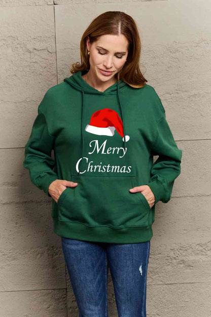 Full Size MERRY CHRISTMAS Graphic Hoodie