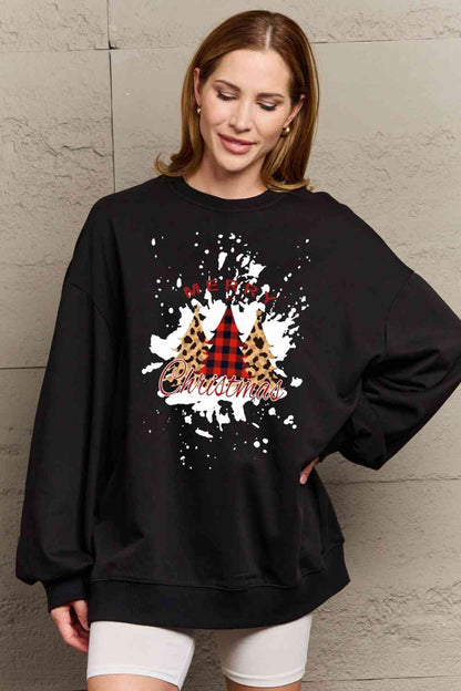 Full Size MERRY CHRISTMAS Graphic Sweatshirt