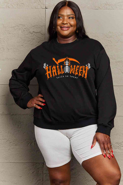 Full Size HALLOWEEN TRICK OR TREAT Graphic Sweatshirt