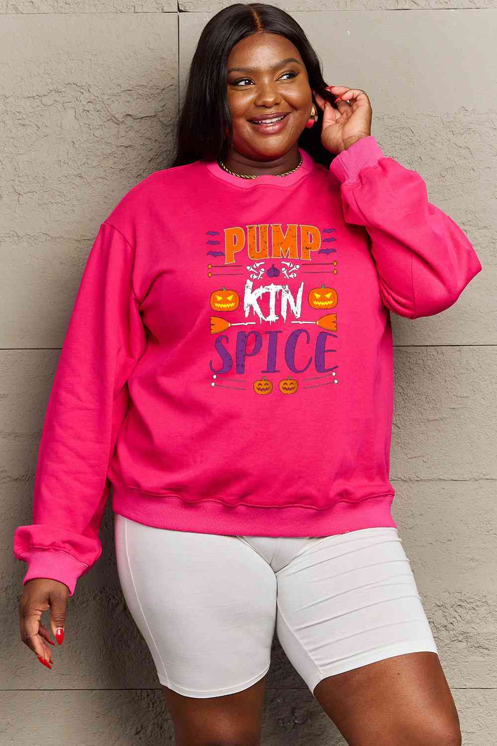 Full Size PUMPKIN SPICE Graphic Sweatshirt