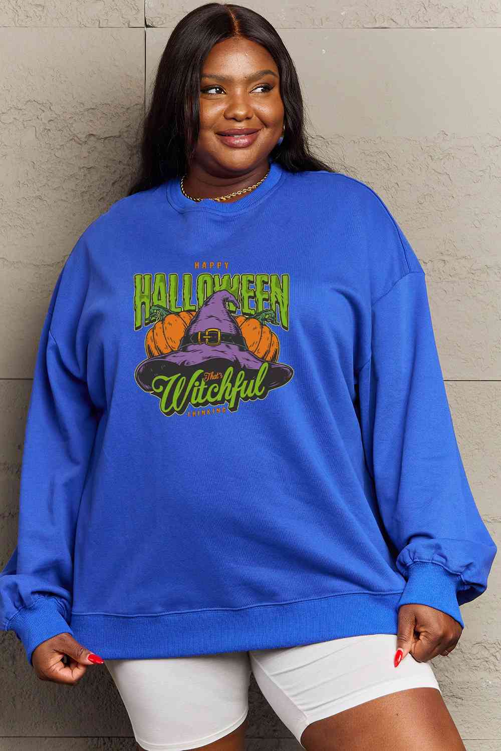 Full Size Witch Hat Graphic Sweatshirt