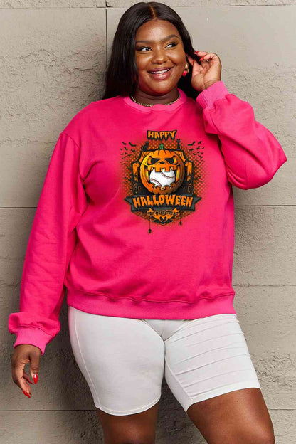 Full Size HAPPY HALLOWEEN Graphic Sweatshirt
