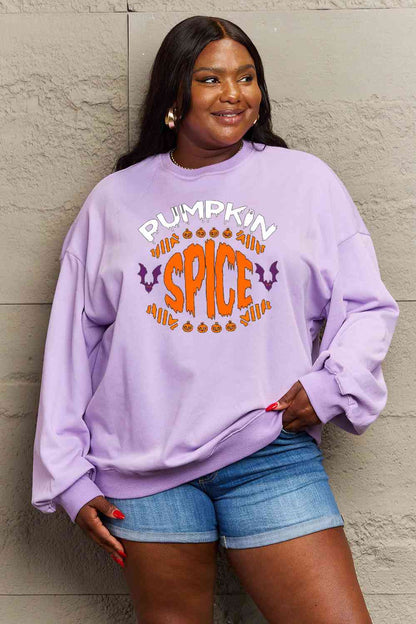 Full Size PUMPKIN SPICE Graphic Sweatshirt