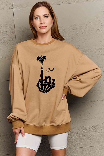 Full Size Halloween Element Graphic Sweatshirt