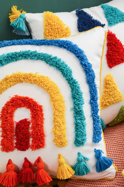 Multicoloured Decorative Throw Pillow Case
