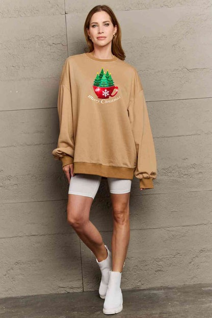 Full Size MERRY CHRISTMAS Graphic Sweatshirt
