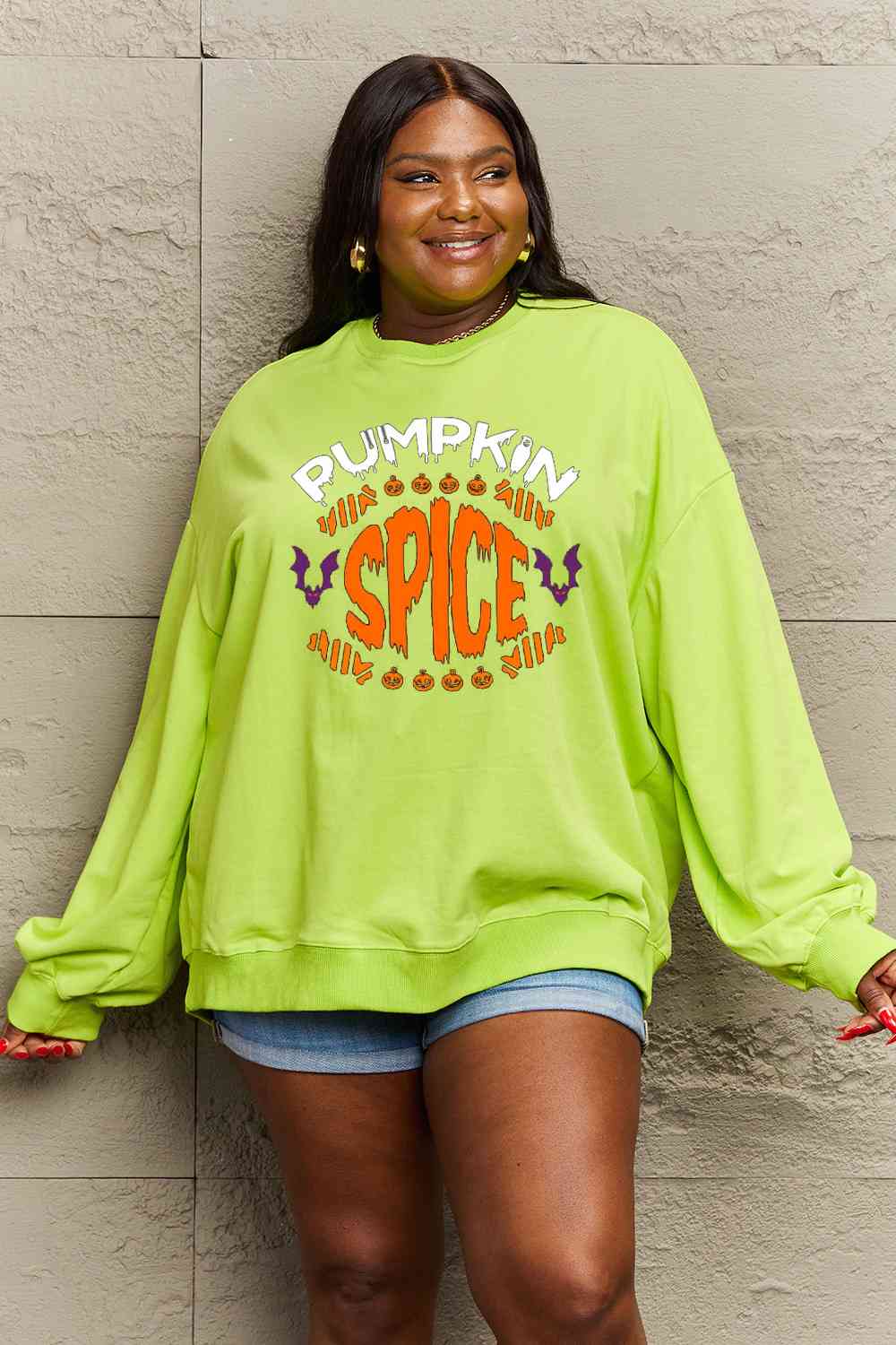 Full Size PUMPKIN SPICE Graphic Sweatshirt