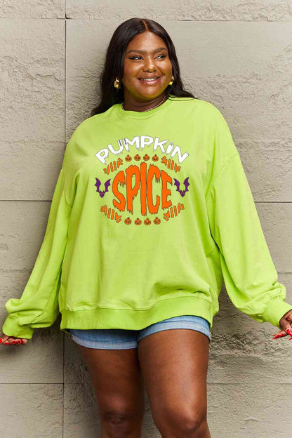 Full Size PUMPKIN SPICE Graphic Sweatshirt