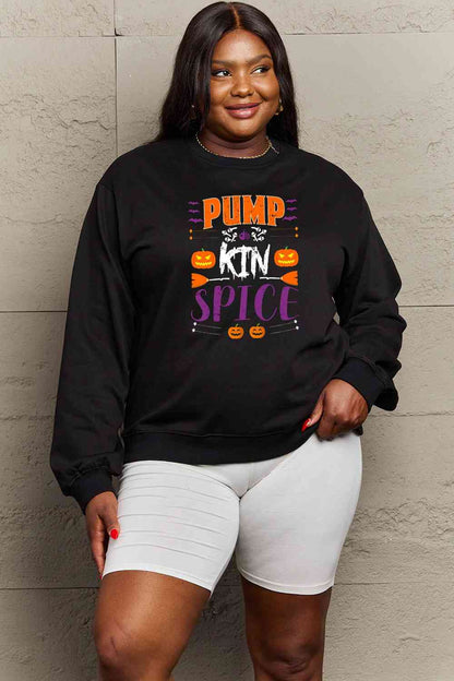 Full Size PUMPKIN SPICE Graphic Sweatshirt