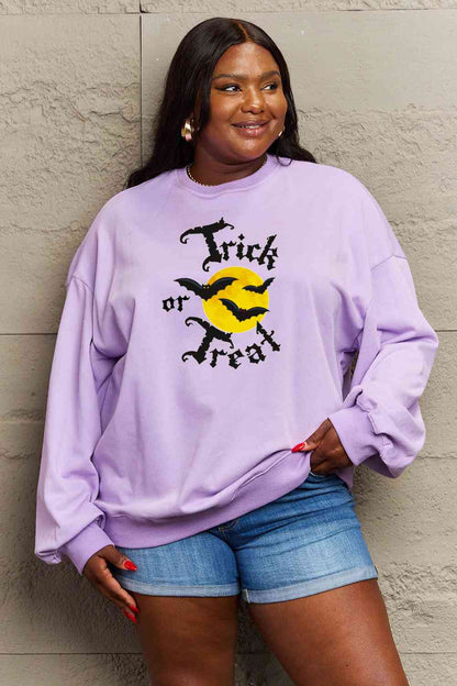 Full Size TRICK OR TREAT Graphic Sweatshirt