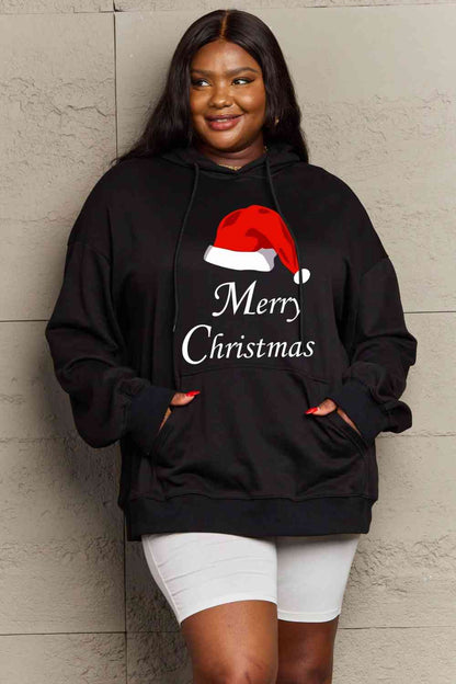 Full Size MERRY CHRISTMAS Graphic Hoodie