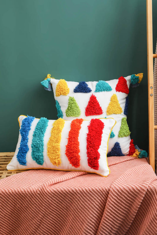 Multicoloured Decorative Throw Pillow Case