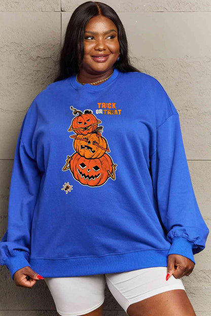Full Size TRICK OR TREAT Graphic Sweatshirt