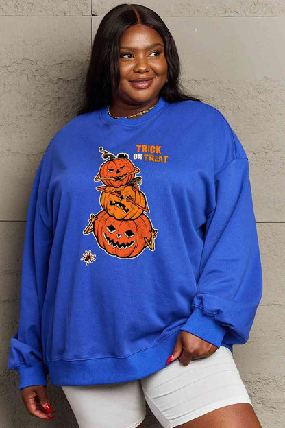 Full Size TRICK OR TREAT Graphic Sweatshirt