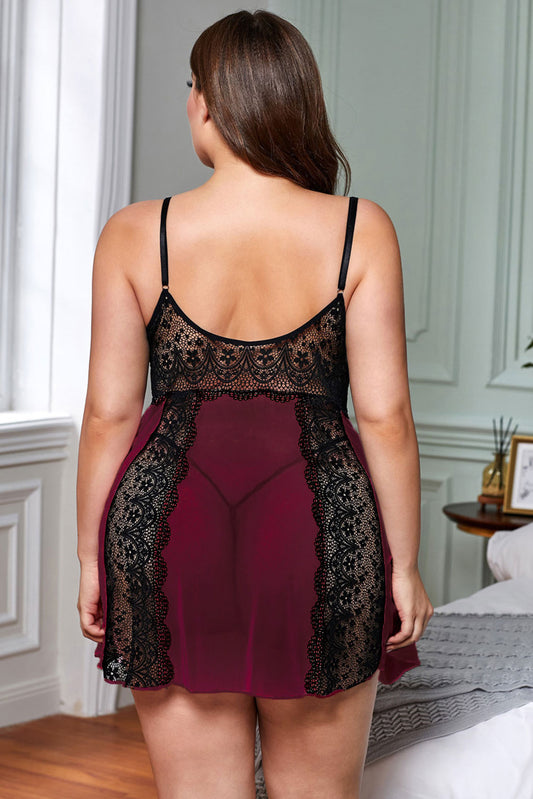 Colour Block Lace Gauze Patchwork