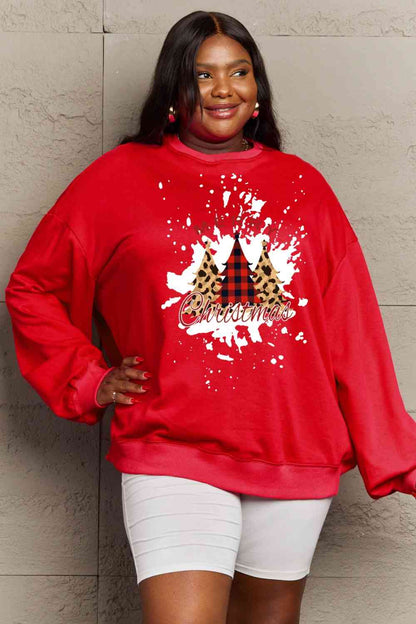 Full Size MERRY CHRISTMAS Graphic Sweatshirt
