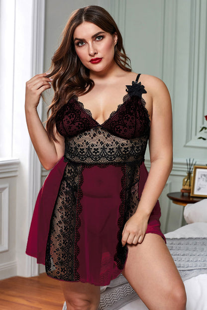 Colour Block Lace Gauze Patchwork