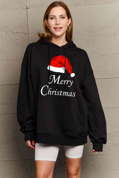 Full Size MERRY CHRISTMAS Graphic Hoodie