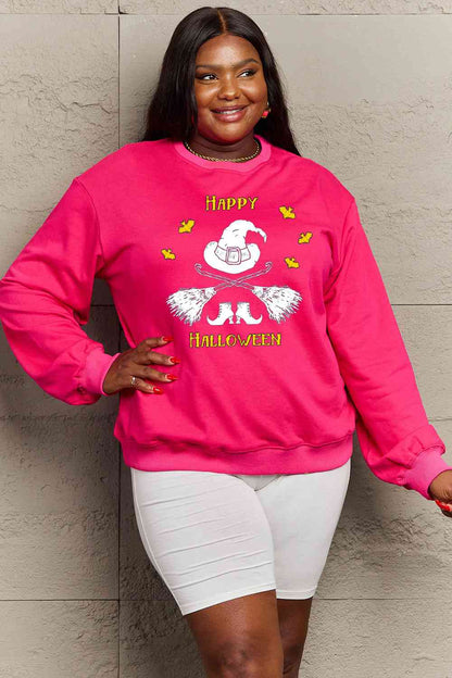 Full Size HAPPY HALLOWEEN Graphic Sweatshirt