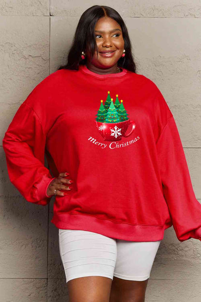 Full Size MERRY CHRISTMAS Graphic Sweatshirt