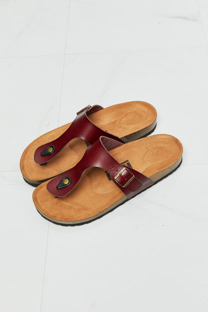 Drift Away T-Strap Flip-Flop in Brown