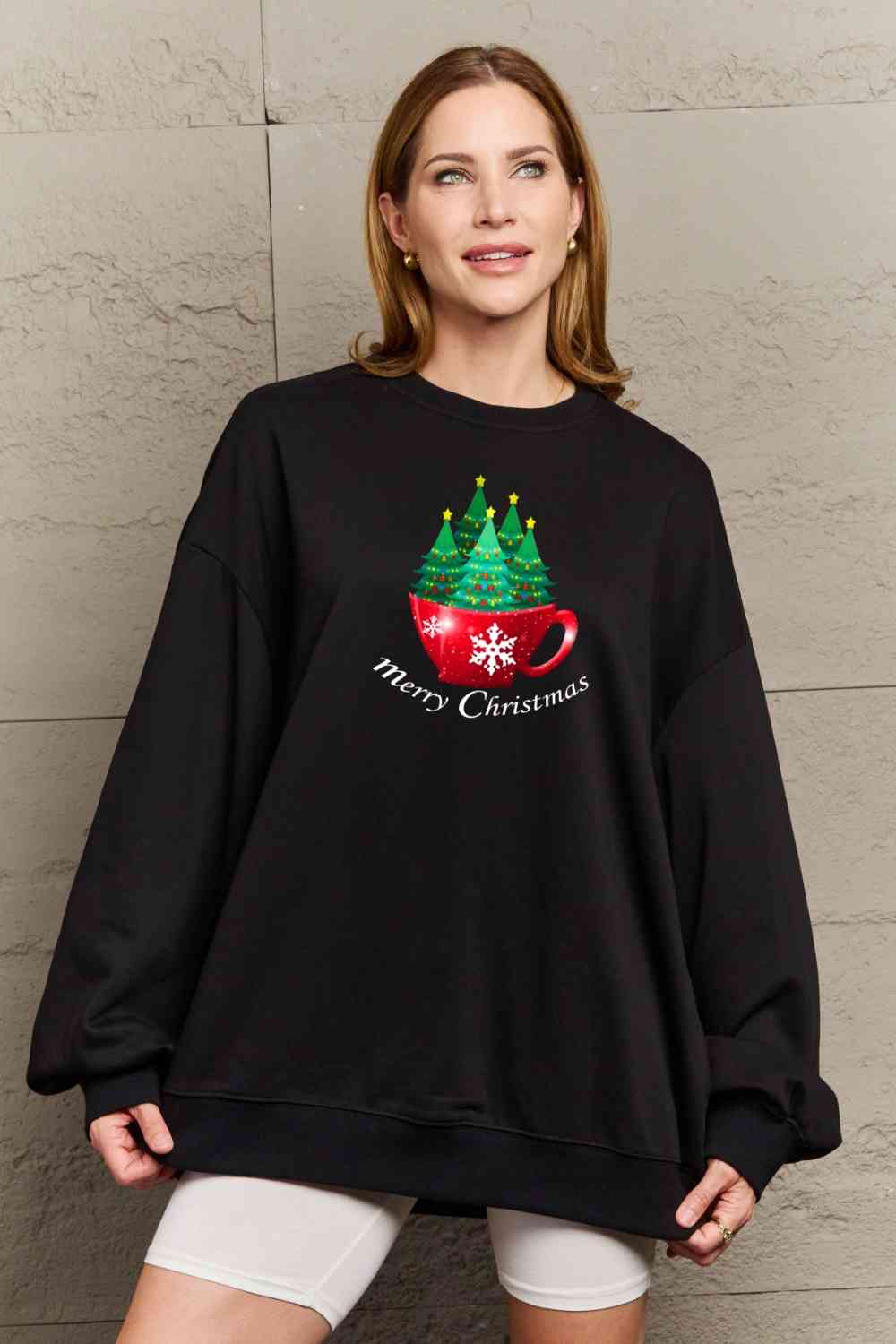 Full Size MERRY CHRISTMAS Graphic Sweatshirt