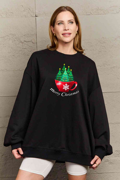 Full Size MERRY CHRISTMAS Graphic Sweatshirt