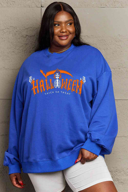 Full Size HALLOWEEN TRICK OR TREAT Graphic Sweatshirt