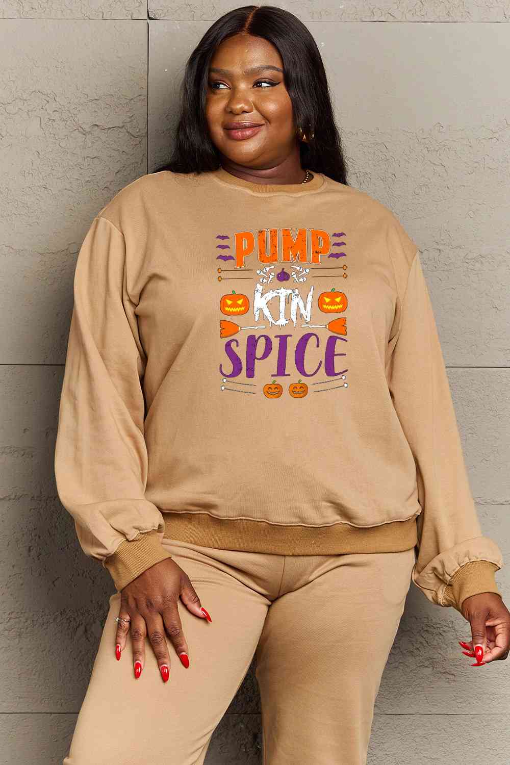 Full Size PUMPKIN SPICE Graphic Sweatshirt