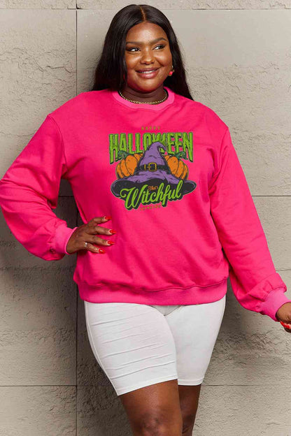 Full Size Witch Hat Graphic Sweatshirt