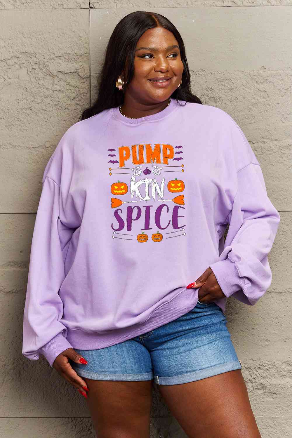 Full Size PUMPKIN SPICE Graphic Sweatshirt