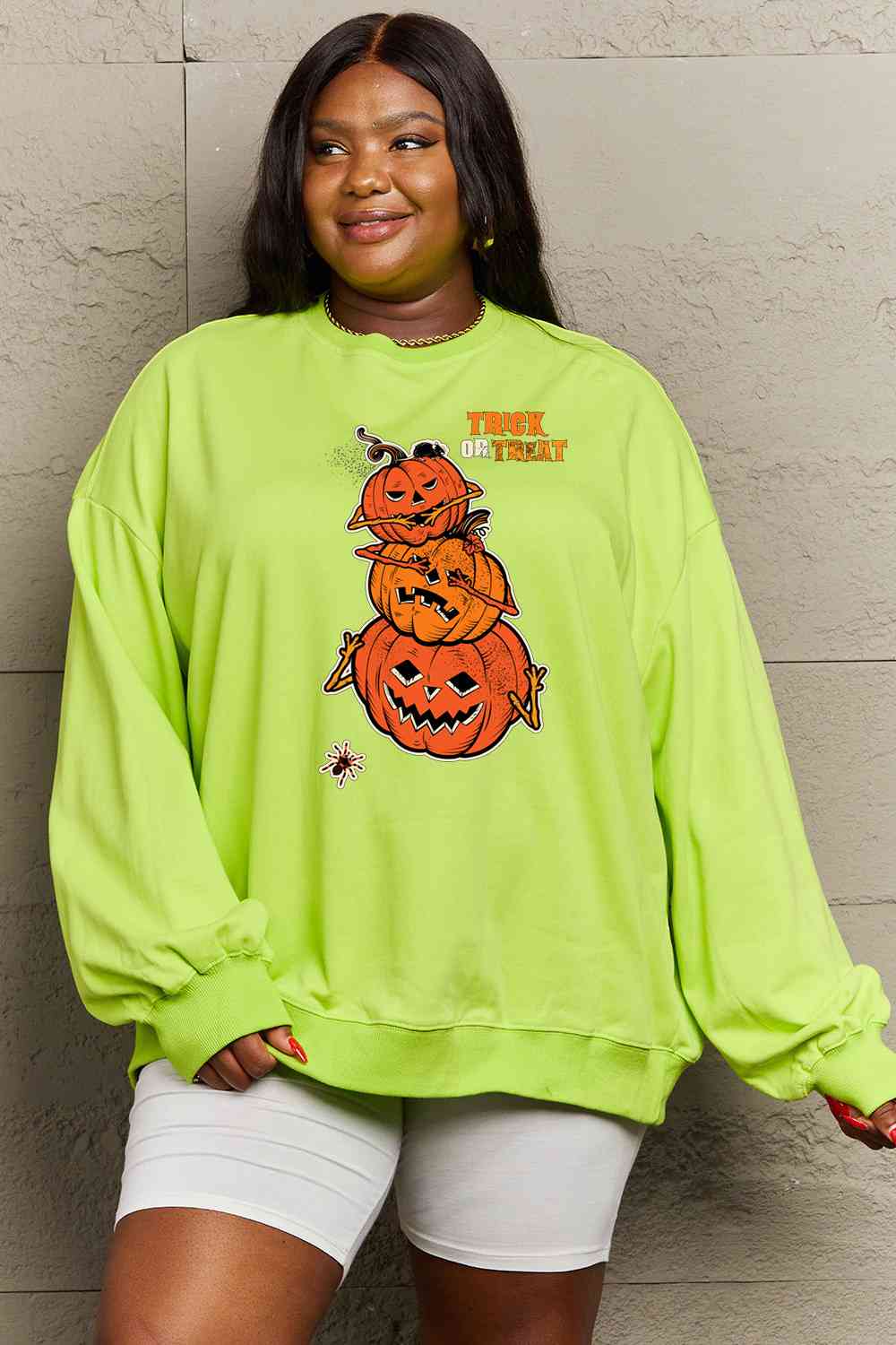 Full Size TRICK OR TREAT Graphic Sweatshirt