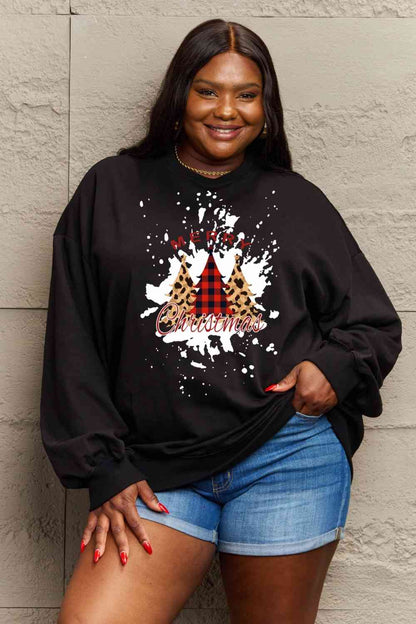 Full Size MERRY CHRISTMAS Graphic Sweatshirt